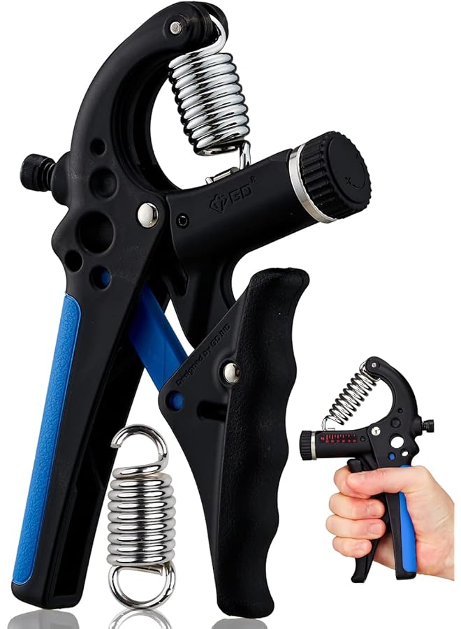 GD Grip2 Hand Grip Strengthener (Grip Strength Trainer) Adjustable Gripper (22~77lbs) Forearm and Wrist Exerciser Strengthener for Grip Strength - Image 1