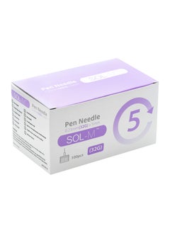 سول-ميلنيوم إبر قلم الأنسولين 32 ج × 5 مم , 100 قطعة  - Image 1