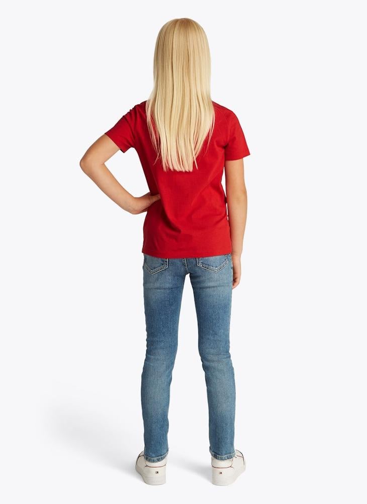 TOMMY HILFIGER - Kids Logo Crew Neck T-Shirt - Image 1