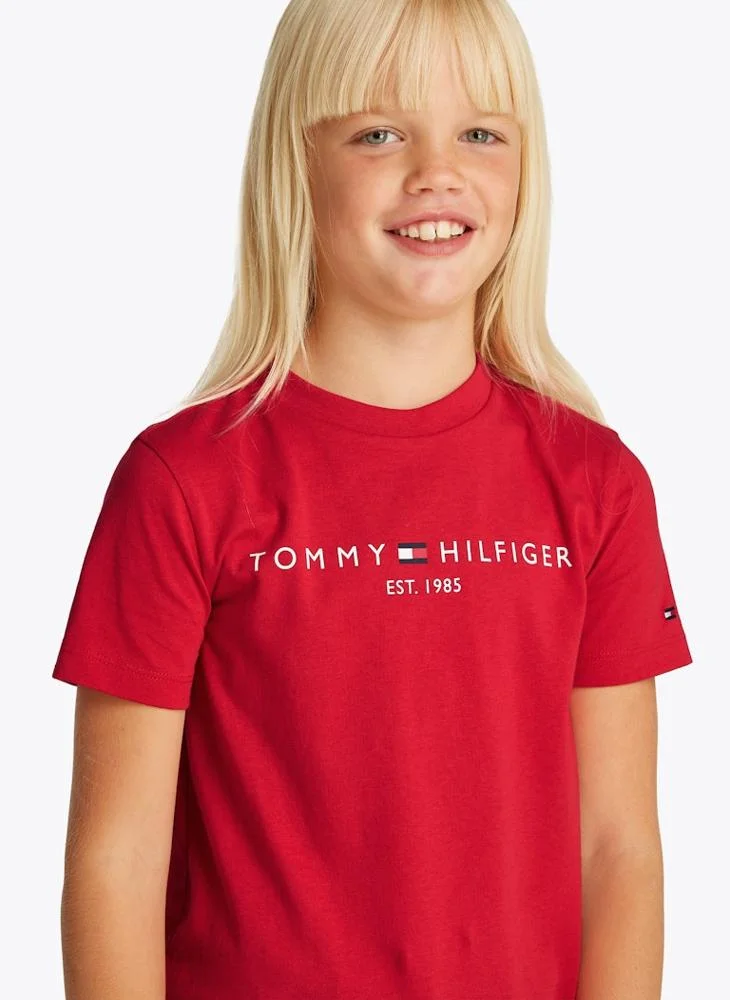 تومي هيلفيغر Kids Logo Crew Neck T-Shirt