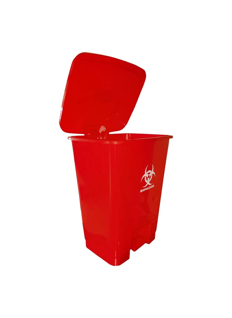 OMDEE TRADING OMDEE TRADING Plastic Pedal Dustbin Biomedical waste bins for hospitals 15 LTR Pedal Dustbin Red  - Image 4