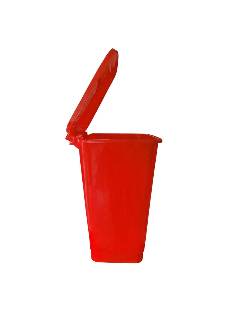 OMDEE TRADING OMDEE TRADING Plastic Pedal Dustbin Biomedical waste bins for hospitals 15 LTR Pedal Dustbin Red  - Image 3