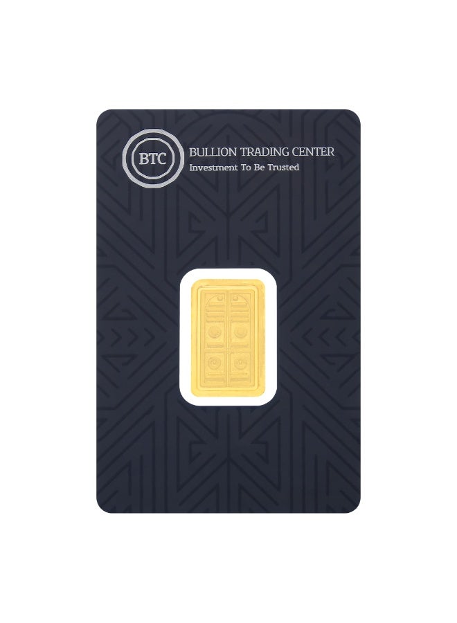 BTC 2.5 Grams The Door of the Kaaba Gold Bar 24KT - Image 1