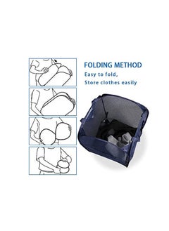 TYCOM Foldable Pop Up Net Laundry Basket Storage Solution Compact Bin Mesh Collapsible Bag  Laundry Hamper  Collapsible Laundry Basket with Durable Handles & Side  - Image 5