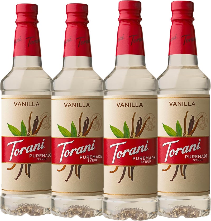 Torani Puremade Vanilla Syrup, 25.4 Ounces (Pack of 4) - Image 1