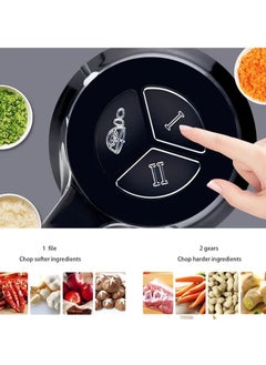 Gonice Electric Meat Grinder, 5L Multi-Function Stainless Steel Kitchen Food Processor for Meat Vegetables Onion Garlic Fruits Nuts 2-Speed Control Food Chopper for Home Kitchen Restaurants (5L)  - Image 2