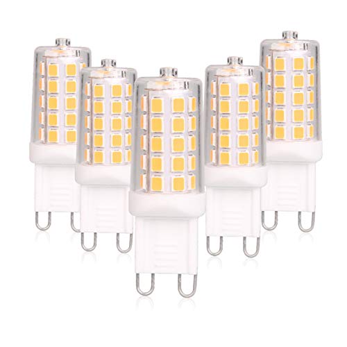 BAOMING G9 LED Bulb Dimmable 4W, 40 Watt T4 G9 Halogen Equivalent, 2700K Soft Warm White, 120V No-Flicker, Chandelier Lighting 450LM (5 Pack) - Image 1