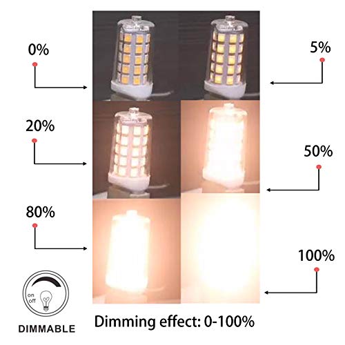 BAOMING G9 LED Bulb Dimmable 4W, 40 Watt T4 G9 Halogen Equivalent, 2700K Soft Warm White, 120V No-Flicker, Chandelier Lighting 450LM (5 Pack) - Image 3