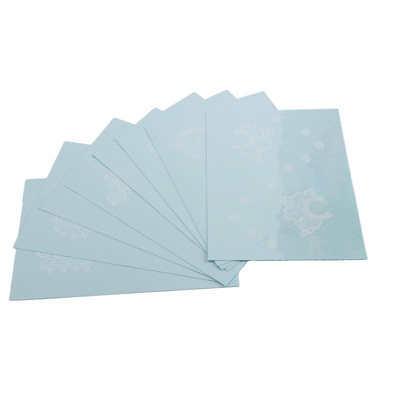 ZJchao 8 Sheets Lace Temporary Body Art Stickers, Elegant Stickers for Face Hands Skin with Easy Application Removal for Party Festival Celebration - Image 1