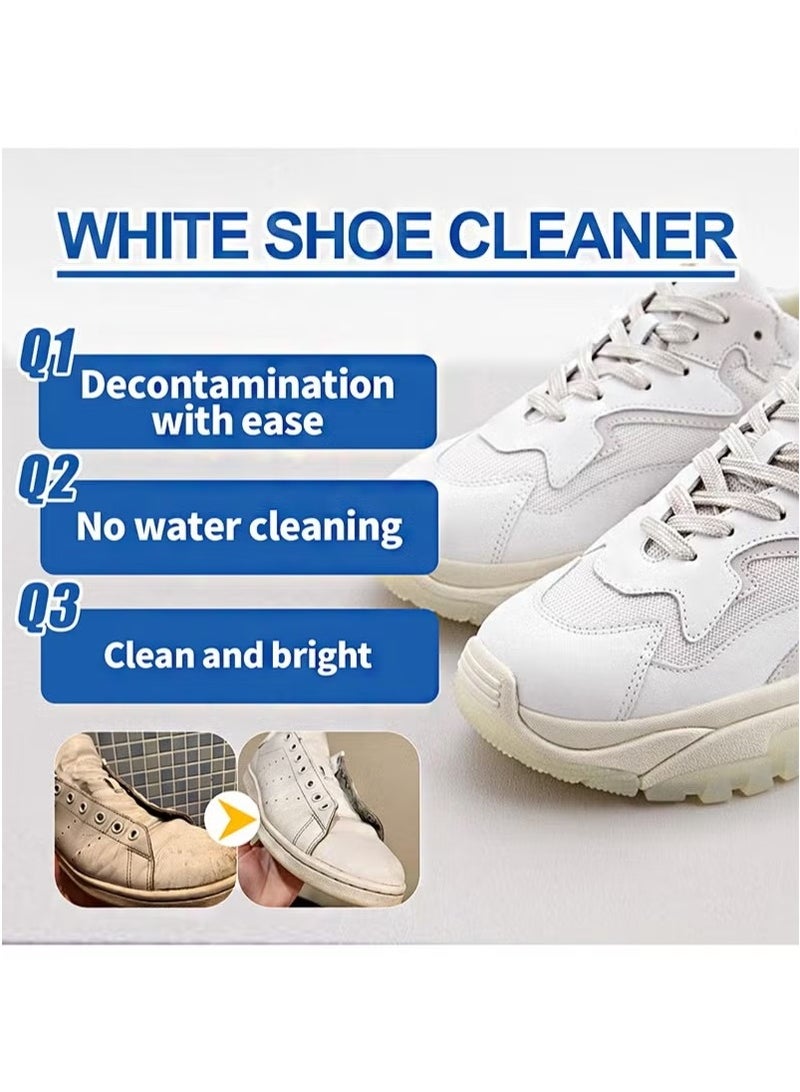 JUE-FISH Shoe Whitener Detergent，White Colour Restorer For sneakers，canvas & leather shoes，Instant Shoe Whitening Polish for a Brighter & Cleaner Look（100ml）  - Image 3