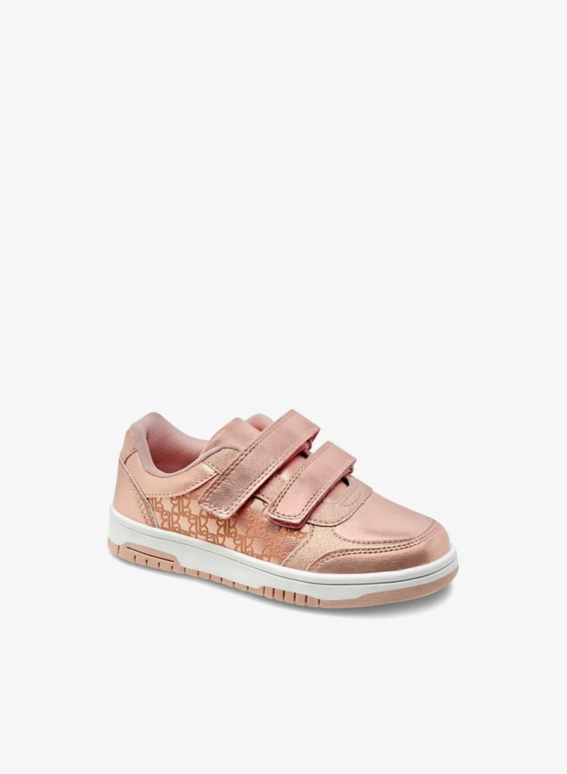 Barbie Girls Panelled Sneakers with Hook and Loop Closure