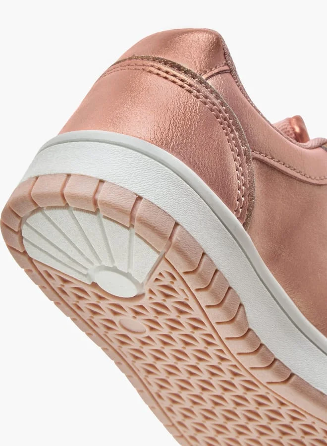 Barbie Girls Panelled Sneakers with Hook and Loop Closure