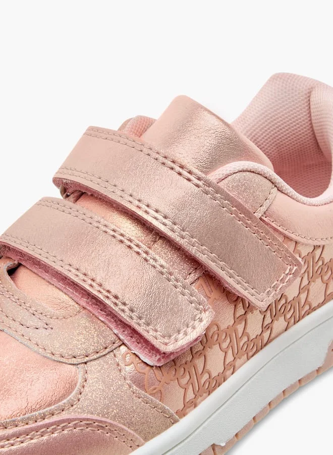 Barbie Girls Panelled Sneakers with Hook and Loop Closure