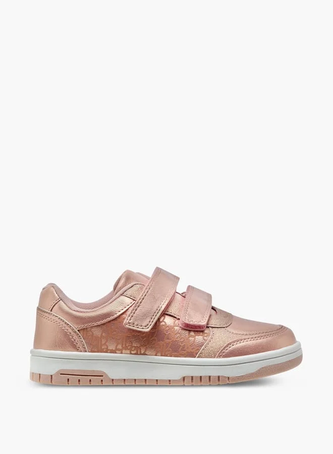 Barbie Girls Panelled Sneakers with Hook and Loop Closure