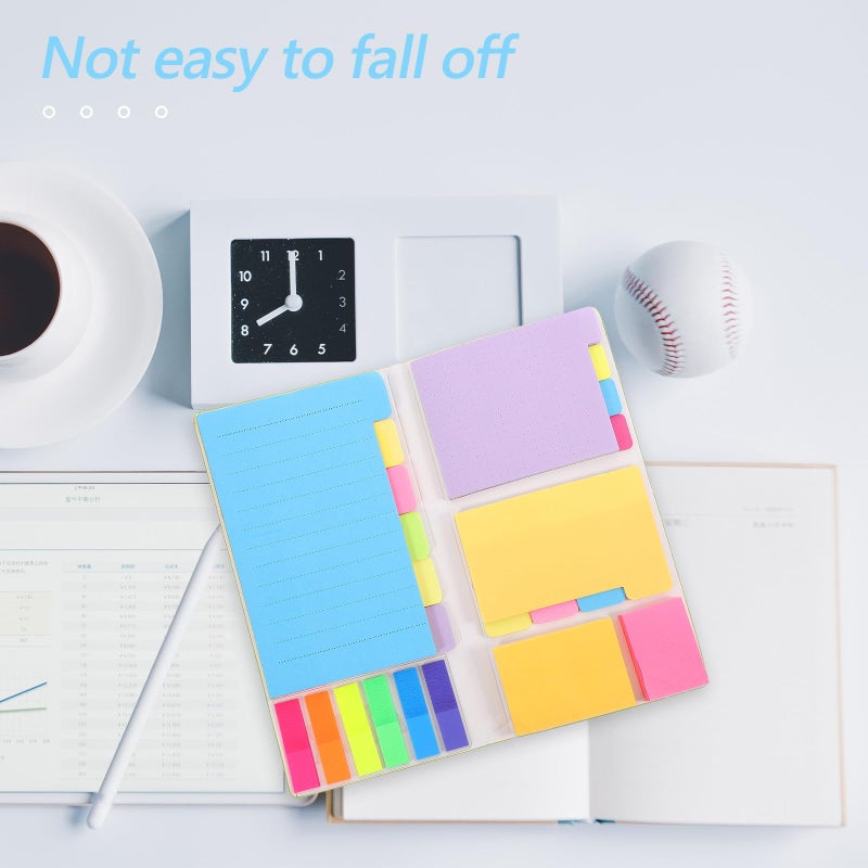 Small Green Sticky Note Pads Set With Index Tabs For Office Organization - Image 5