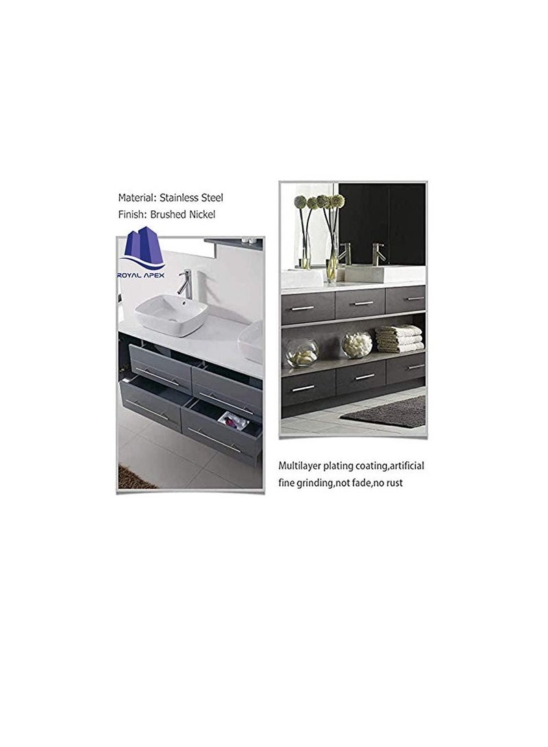 Stainless Steel Kitchen Cabinet Drawer T-Bar Cabinet & Furniture Pull Cabinet Door Handles and Pulls Cabinet Knobs Brushed Nickel. (10 x Hole Size 6.3 CM, Pck of 2)  - Image 3