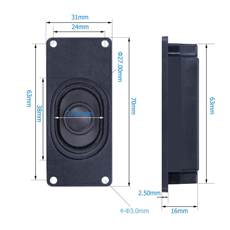 CQRobot Speaker 3 Watt 4 Ohm Compatible with Arduino Motherboard, JST-PH2.0 Interface. It is Ideal for a Variety of Small Electronic Projects. - Image 4