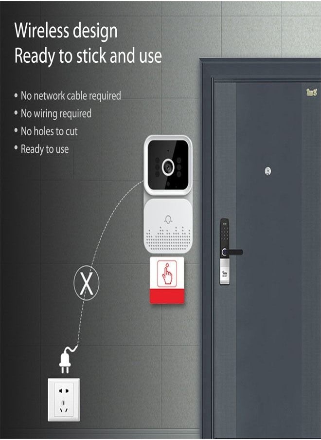 fashionhome - Wireless Video Intercom Doorbell Camera Wireless Video Door Phone Doorbell HD Camera IR Alarm Security Door Bell Wi-Fi Intercom for Home Apartment - Image 1