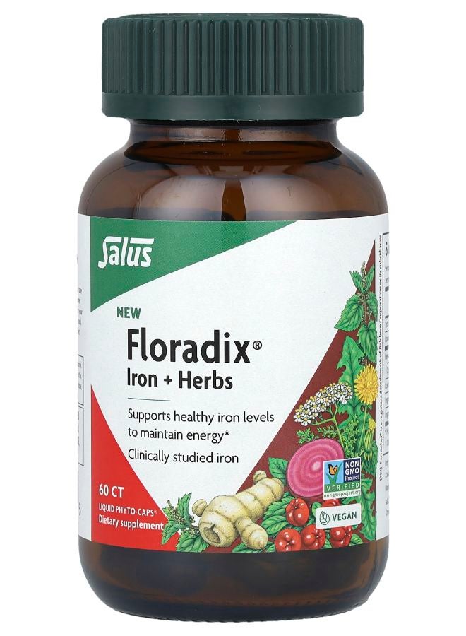فلوراديكس® حديد + أعشاب 60 كبسولة سائلة من النباتات