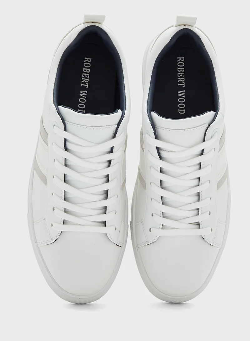 Robert Wood Perforation Detail Casual Sneakers