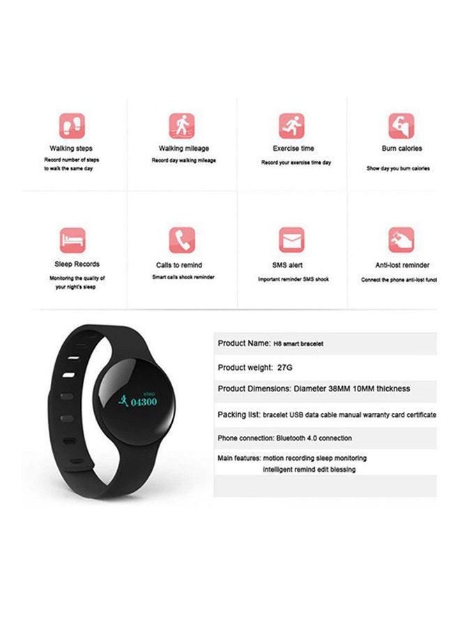 NIBEMINENT H8 Smart Band Fitness Tracker Black - Image 2