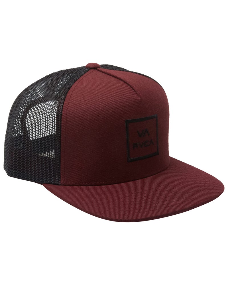 RVCA Men's Adjustable Snapback Hat, Trucker/Wine, One Size - Image 2
