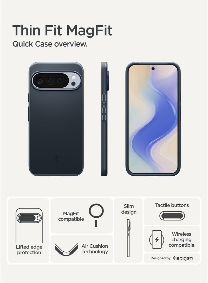 Spigen Thin Fit MagFit for Google Pixel 10 Pro XL Case Cover [Pixelsnap and MagSafe compatible] - Metal Slate - Image 3