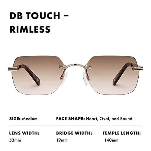 PRIVÉ REVAUX Prive Revaux DB Touch Rimless Sunglasses – Handcrafted Quality with 100% UV Protection – For Men & Women – Cafecito - Image 4