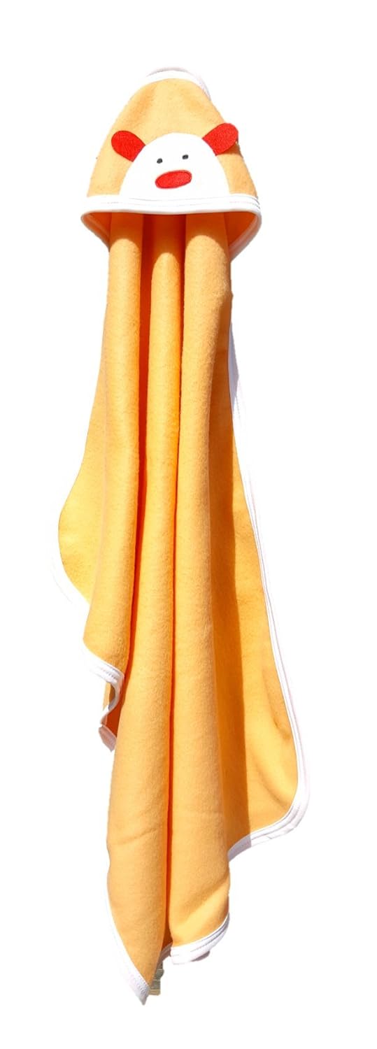 Brandonn BRANDONN Newborn Combo of Shearing Velvet and Fleece Hooded Baby Blanket (Pack of 2, Beige) - Image 4