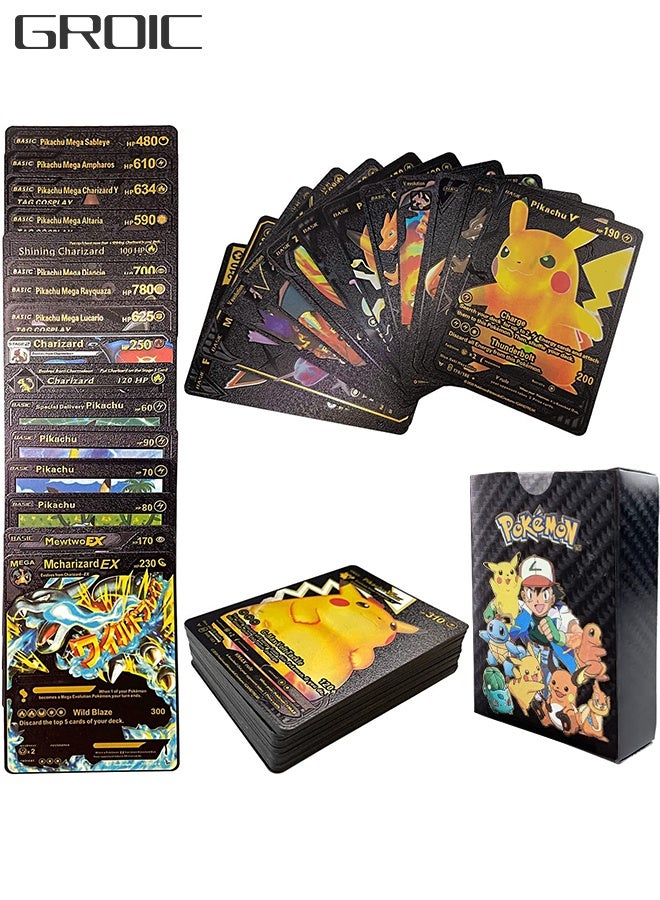 GROIC 55Pcs Pokemon Rare Card,Pokemon Trading Card Game,Collection Cards Vmax Rares,Pokemon Board Game Rare Card - Image 1