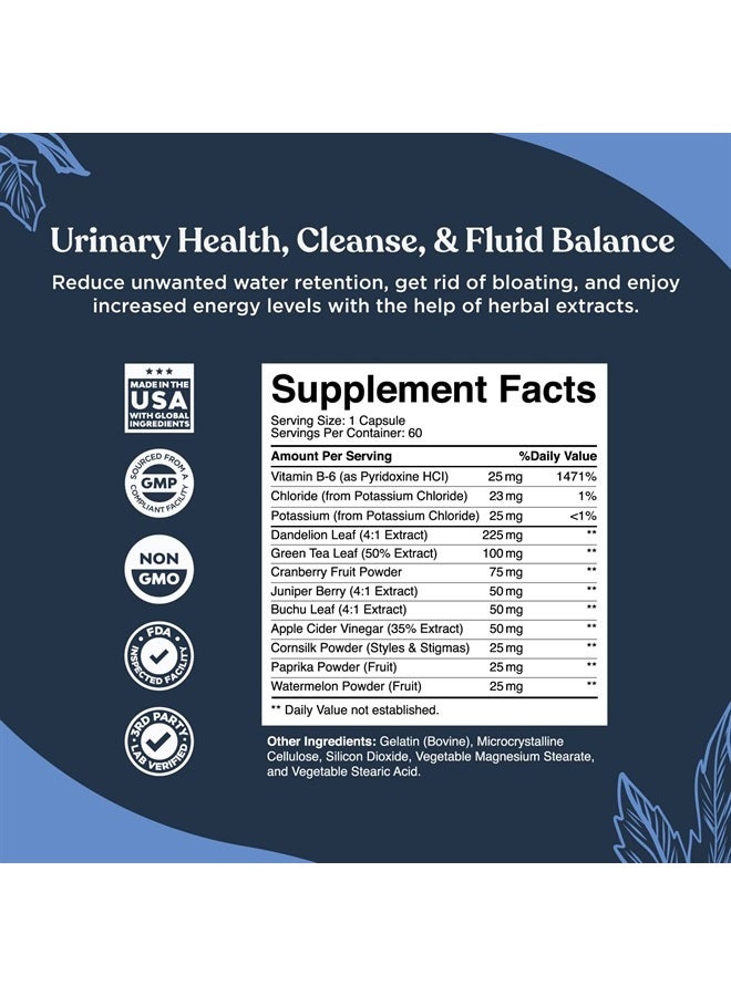 Nature Bound Weight Loss and Water Pills for Bloating with Green Tea and Dandelion Benefits plus Vitamin B6 and Apple Cider Vinegar a Dietary Supplement and Natural Vitamin with Appetite Suppressant - Image 2