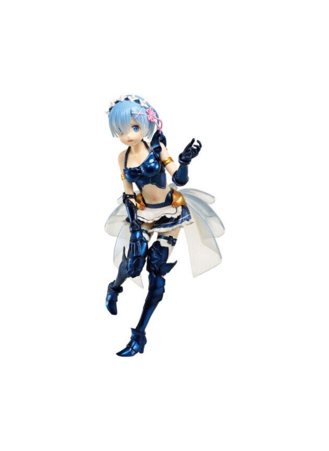 Bandai - Re: Zero Starting Life In Another Rem Vol.4 Maid Armour Ver. World Banpresto Chronicle EXQ Figure by Banpresto - Image 1