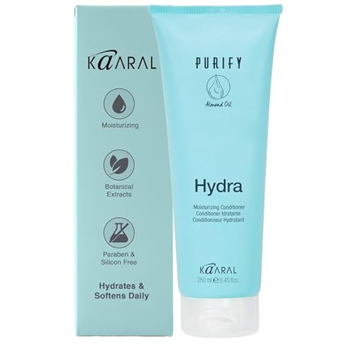 Kaaral Purify Hydra Conditioner - Moisturizing Hair Care for Women and Men - Hydrating Treatment for Dry, Damaged, Color Treated Hair - Softens, Reduces Frizz, Nourishes Curly Hair - 250ml (8.8oz) - Image 1