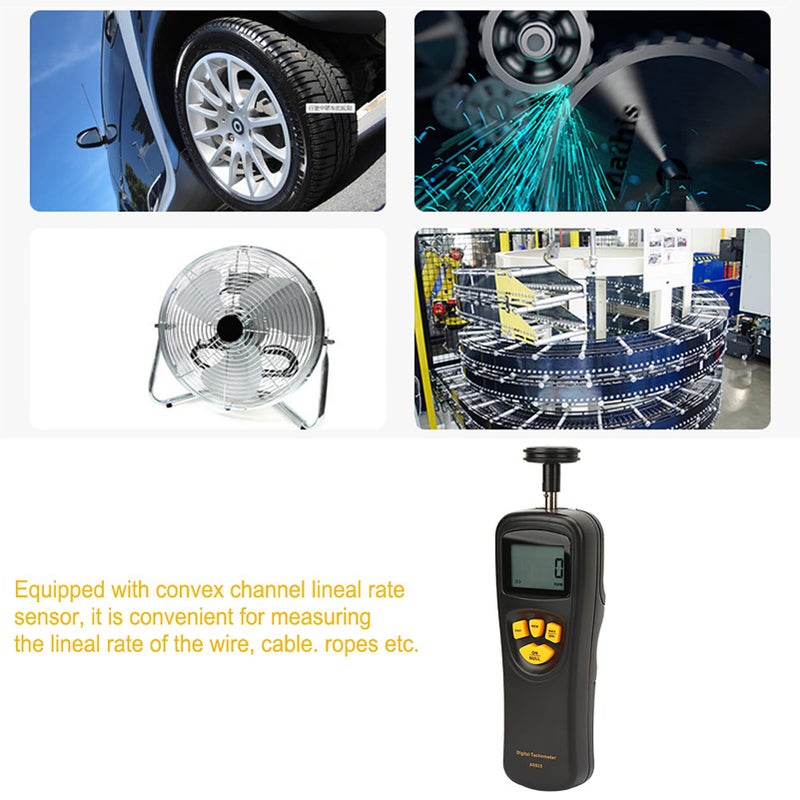 Digital Tachometer 0 5 To 19999 RPM LCD Backlit Rotation Meter - Image 3