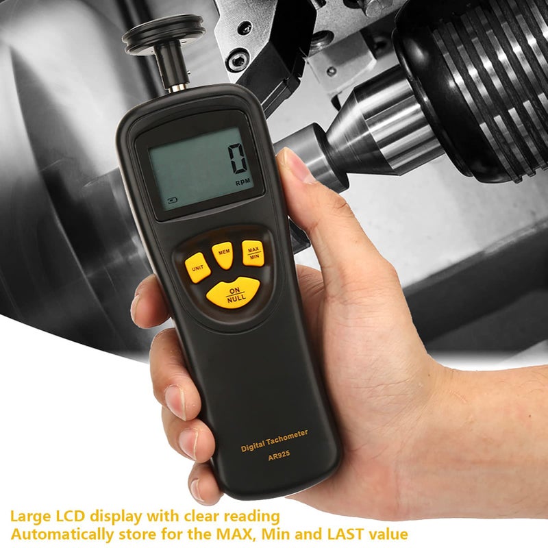 Digital Tachometer 0 5 To 19999 RPM LCD Backlit Rotation Meter - Image 4