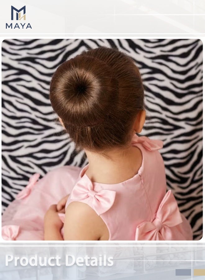 Maya 4 Pack Hair Bun Maker with Hair Ties Non-Slip Foam Sponge Shapers Reusable Magic Buns Bun Twister for Ballet French Twist Long Thin Curly Straight Wavy（22 cm） - Image 5