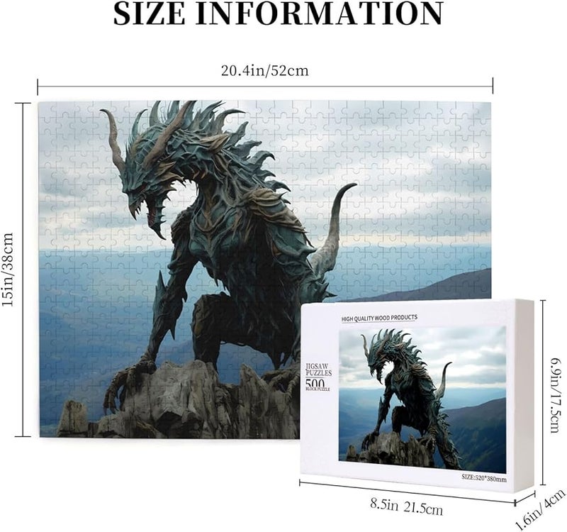 لغز قمة جبل فايا الوحش 500 قطعة للبالغين ديكور المنزل 20.4 × 15 بوصة - Image 5