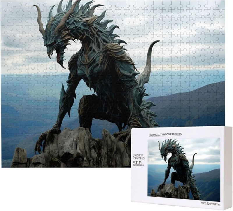 لغز قمة جبل فايا الوحش 500 قطعة للبالغين ديكور المنزل 20.4 × 15 بوصة - Image 2