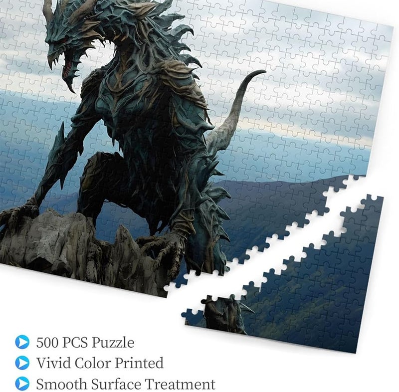 لغز قمة جبل فايا الوحش 500 قطعة للبالغين ديكور المنزل 20.4 × 15 بوصة - Image 3