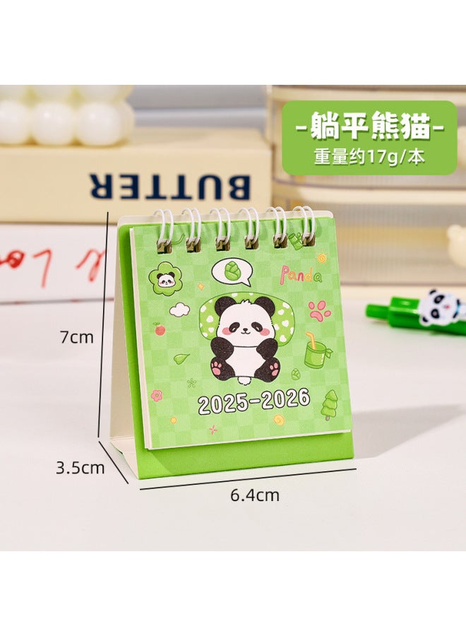 HELPS Panda Mini Calendar Desk Calendar 2026 Creative Ornament Cute Student Memo Planner Small Desk Calendar - Image 1