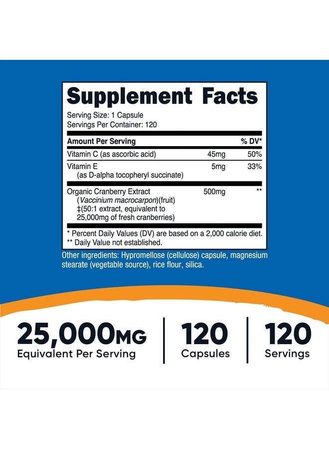 Nutricost مستخلص التوت البري (25,000 ملغ) (120 كبسولة) مع فيتامين C وفيتامين E - Image 2