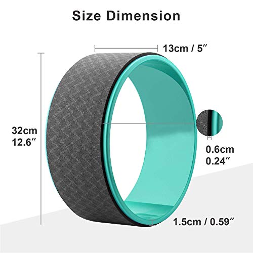 Bodylastics 13” Yoga Wheel for Back Bends, Stretching Roller Workout, Exercise Accessories for Men & Women Sweat Resistant, Eco-Friendly - Image 2