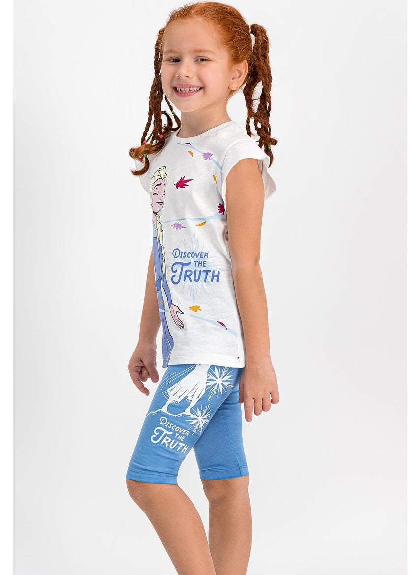 Disney FROZEN Frozen Licensed Cream Girl Leggings Capri Set 