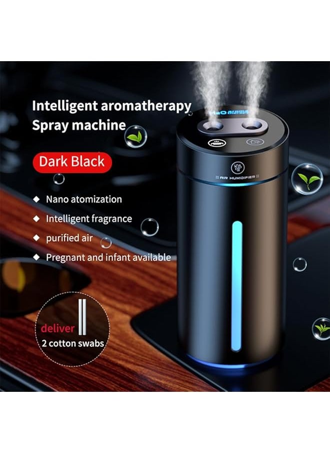 DMG TECH Car Aromatherapy Diffusers For Essential Oils 450Ml Small Humidifier Mini Usb Air Scent Small Humidifier Led 7 Color Changing Dual Mist Ports Ai Smart Start For Car Room Home Office Bedroom  - Image 4