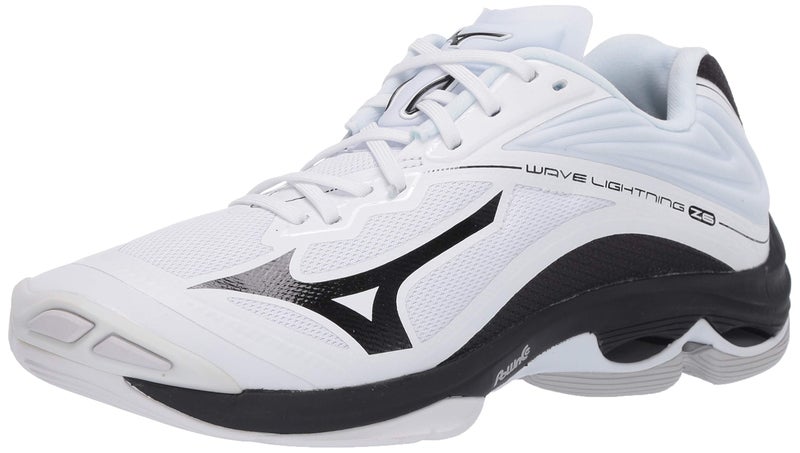 Mizuno حذاء الكرة الطائرة للنساء ميزونو ويف لايتنينغ Z6 أبيض وأسود 13