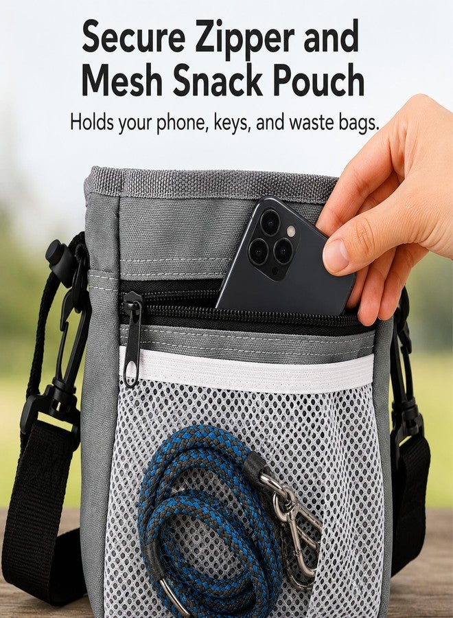 Waterproof Dog Treat Pouch, Hands-Free Pet Bag Multiple Pockets - Image 5