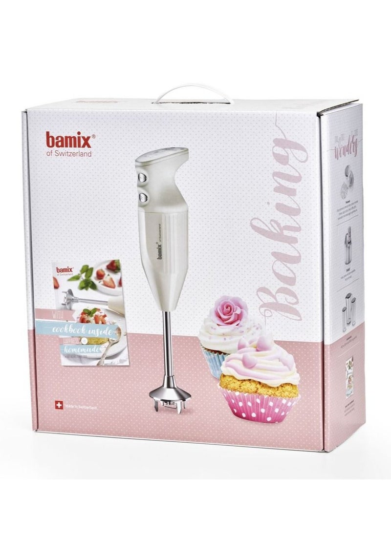 bamix - Hand Blender with Measuring Cups, 6 Attachments, Slicesy and Baking Recipes - Image 1