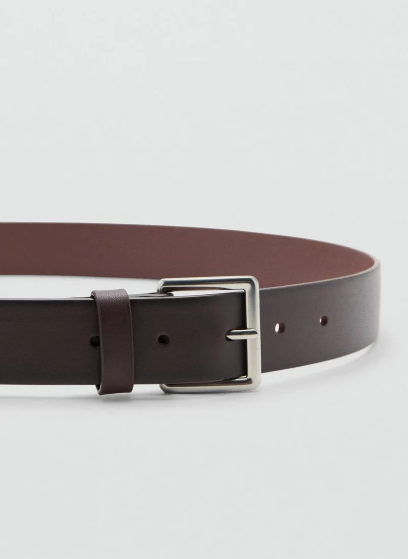 Mango Man  Buckle leather belt for Men | Best Price UAE