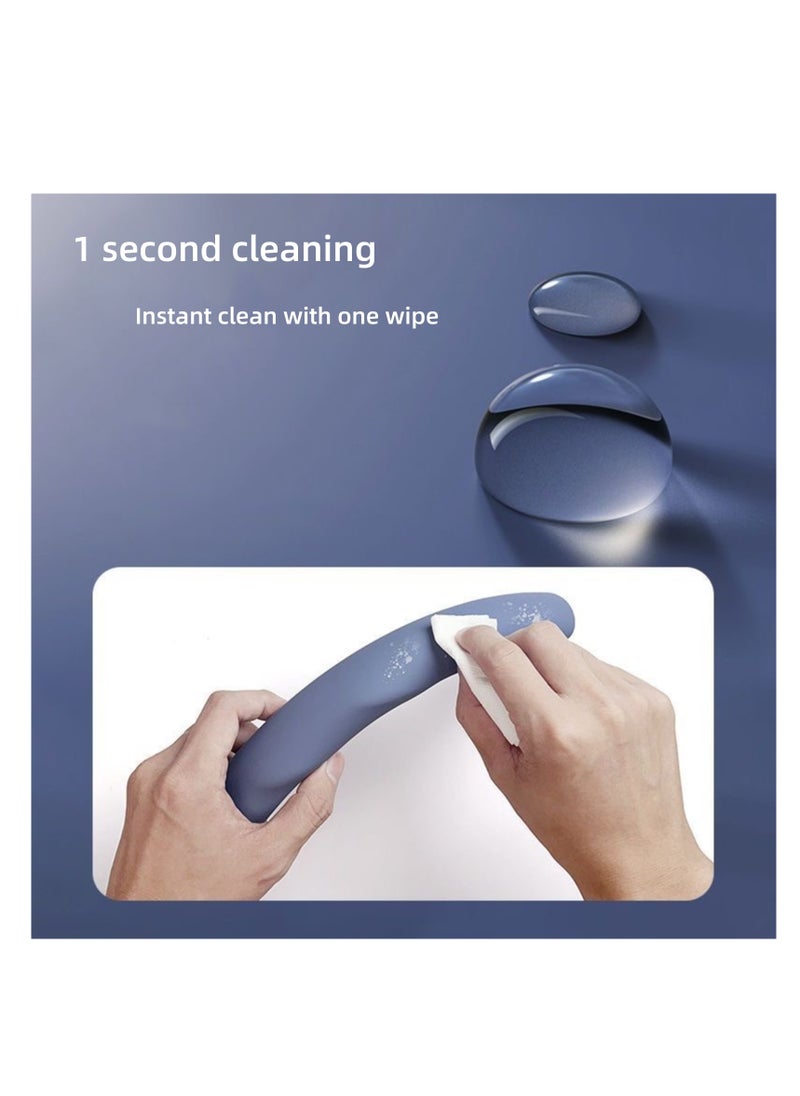 NOVOLAN NOVOLAN Car Steering Wheel Cover Skin-Friendly Liquid Hand Feeling 4 Seasons Universal Sweat-Absorbing Non-Slip Ultra-Thin Men & Women Car Handle Cover Concave & Convex Design Easy to Clean (navy)  - Image 5