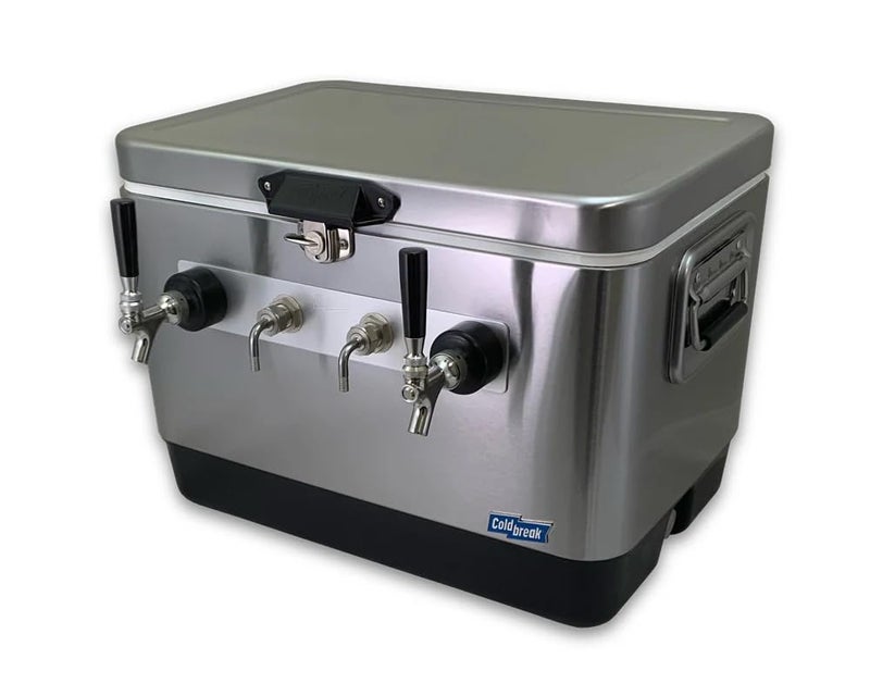 Coldbreak Coldbreak Jockey Box 2 Taps Bartender Edition 54 Quart Cooler Steel Shanks 50 Coils Includes Stainless Faucets 